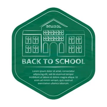 Back to school badge Illustrazione stock