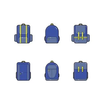 Back to School Bag pack Series Stock Illustration