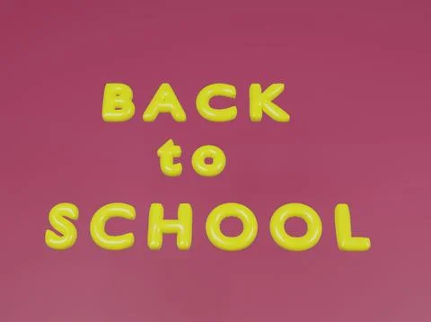 Back to school. Balloon yellow letters. Stock Illustration