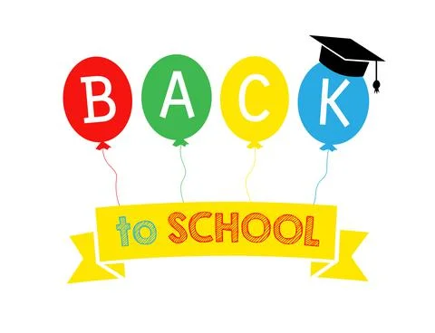Back to school balloons Stock Illustration