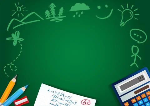 Back to School banner background Illustrazione stock