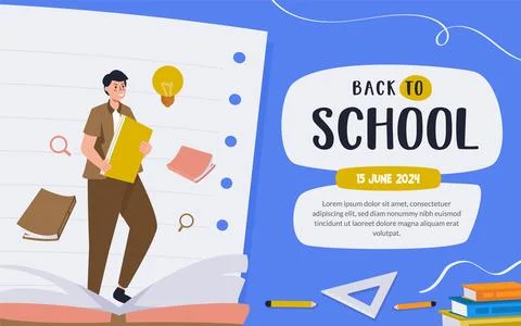 Back to school banner design Stock-Illustration