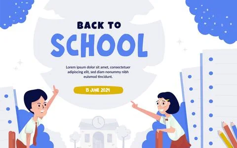 Back to school banner design Stock-Illustration
