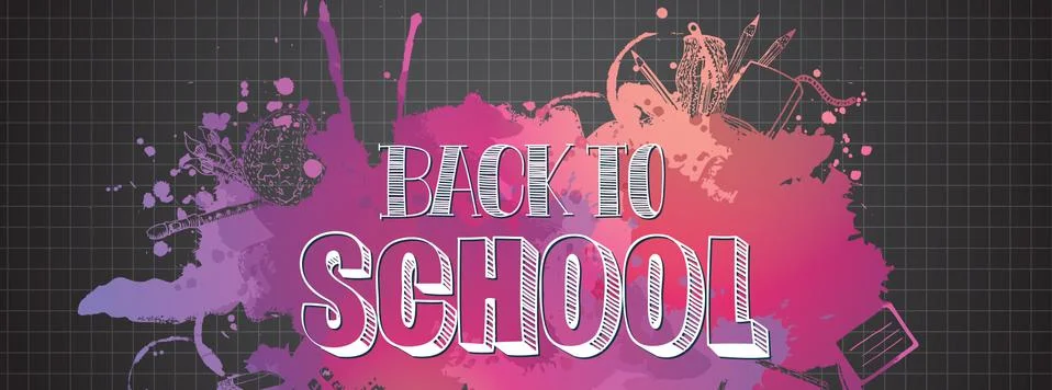 Back to school banner Stock Illustration