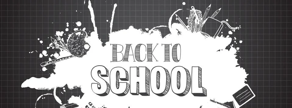 Back to school banner Stock Illustration