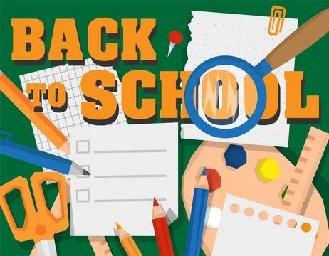 Back to school banner Stock Illustration