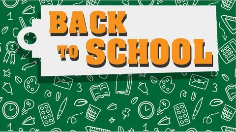 Back to school banner Stock Illustration