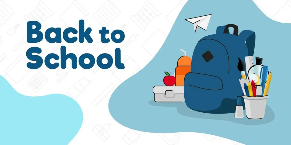 Back to School Banner Stock-Illustration