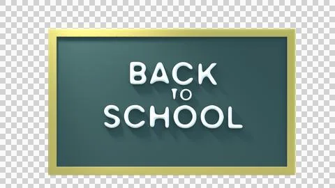 Back to School Banner Layout with Green Board Background Stock Illustration