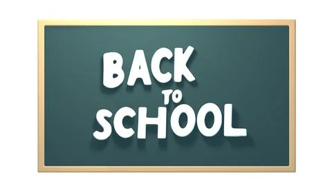 Back to School Banner Layout with Green Board Background Stock Illustration