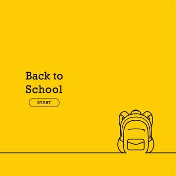 Back to school banner, poster, flat design イラスト素材