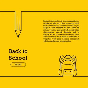 Back to school banner, poster, flat design イラスト素材