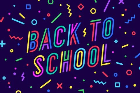 Back to School. Banner, speech bubble, poster, design Stock Illustration
