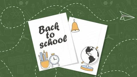 Back to school banner vector design Stock Illustration