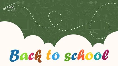 Back to school banner vector design Stock Illustration