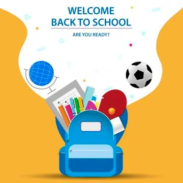 Back to School banner vector Stock Illustration