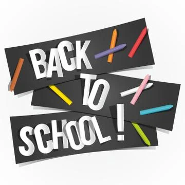 Back To School Banners Stock Illustration