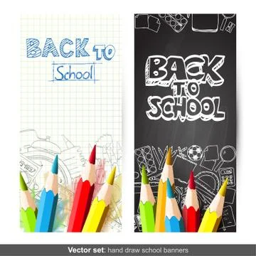 Back to School banners Stock Illustration