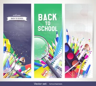 Back to School banners Stock Illustration