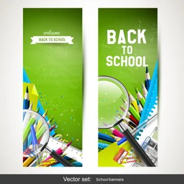 Back to School banners Stock Illustration