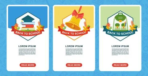 Back to school banners Stock Illustration