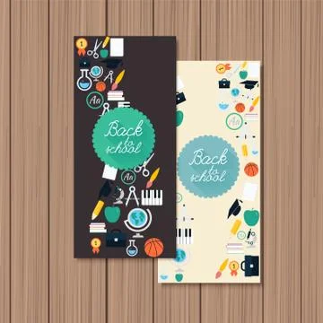 Back to school banners. Stock Illustration