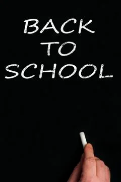 Back to school on black board Stock Illustration