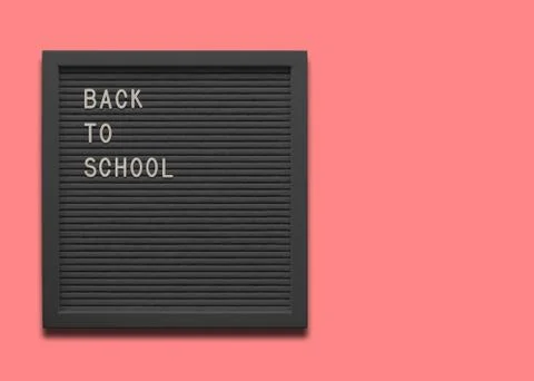 Back to school black message board Stock Photos