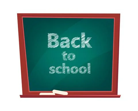 Back to school. Blackboard with chalk. Vector illustration. Stock Illustration