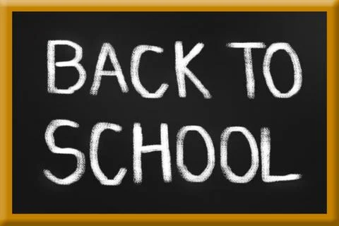 Back to School on Blackborad chalk Stock Illustration