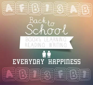 Back to school - blurred background Stockillustratie