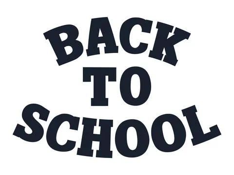 Back to School in a bold font text. Great for banners, welcome signs, stude.. Illustrazione stock