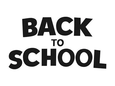 Back to School in a bold font text. Great for banners, welcome signs, stude.. Stock Illustration