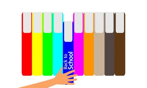 Back to school books Illustrazione stock