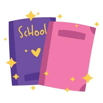 Back to school books learn and read lesson design Stock Illustration