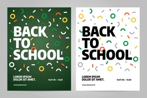 Back to school Brochure design Stock Illustration
