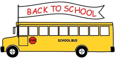 Back to School Bus Stock Illustration