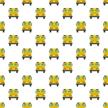 Back of school bus pattern seamless vector 스톡 일러스트