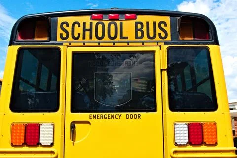 Back of a School Bus Stock Photos
