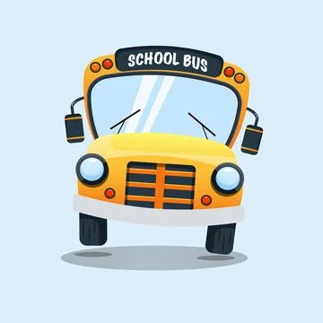Back to school bus. yellow school bas, vector illustration Stock Illustration