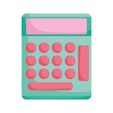 Back to school calculator maths number icon Stock Illustration