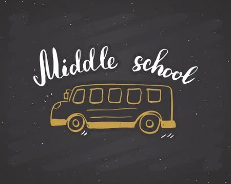 Back to School Calligraphic Lettering. Calligraphy Lettering with School Elem Ilustración de archivo