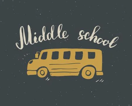 Back to School Calligraphic Lettering. Calligraphy Lettering with School Elem Ilustración de archivo