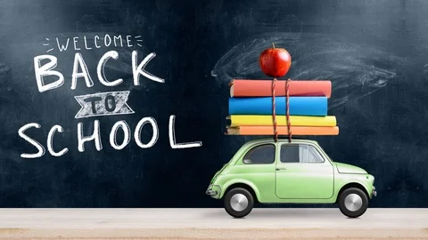 Back to school car animation Stock Footage 109459738