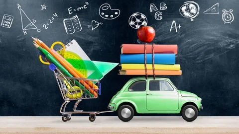 Back to school car animation Stock Footage 110693406