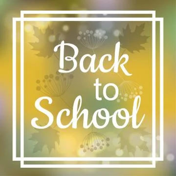 Back to School card design Stock Illustration