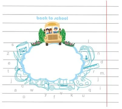 Back to school card Stock Illustration