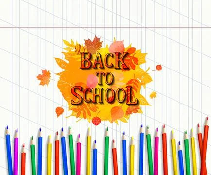 Back to school card Stock Illustration