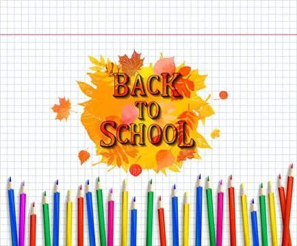 Back to school card Stock Illustration