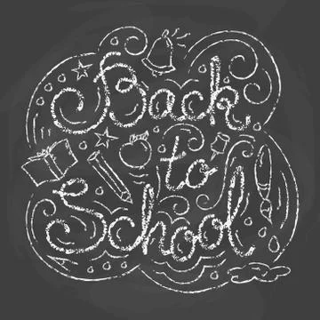 Back to school card. Vector illustration Illustrazione stock